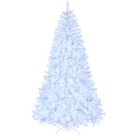 7ft 1346 Branches Automatic Tree Structure PVC Material 500 Lights Cool Color 8 Modes Christmas Tree White