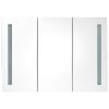 LED Bathroom Mirror Cabinet 35"x5.5"x24.4" Gray