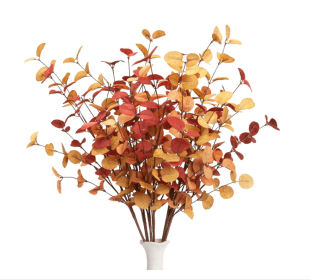 3pcs Artificial Eucalyptus Stems Fall Decorations with Fall Eucalyptus Leaves Autumn Decorations for Office and Home Artificial Plants for Floral Arra (Color: as Pic)