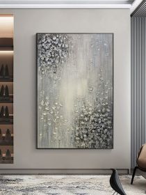 Hand Painted Abstract Oil Painting White Texture On Canvas Abstract Wall Art Picture Living Room Bedroom Wall Decor Unframed (size: 60x90cm)