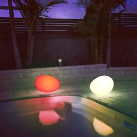 Solar Cobblestone Garden LED Light (STYLE: 2 pcs)