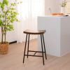 Table Benches Industrial Saddle Stool Bar Height Chair Bar Stool W/ Metal Frame