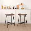 Table Benches Industrial Saddle Stool Bar Height Chair Bar Stool W/ Metal Frame