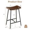 Table Benches Industrial Saddle Stool Bar Height Chair Bar Stool W/ Metal Frame