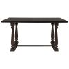 6-Piece Dining Table and Chair Set with Special-shaped Legs and Foam-covered Seat Backs&Cushions for Dining Room