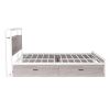 Full Size Metal Platform Bed Frame with  Four Drawers,Sockets and USB Ports ,Slat Support No Box Spring Needed