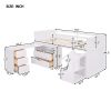 Loft Bed Low Study Twin Size Loft Bed With Storage Steps and Portable,Desk