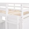 Twin size Loft Bed with Drawers,Desk,and Wardrobe