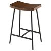 Table Benches Industrial Saddle Stool Bar Height Chair Bar Stool W/ Metal Frame