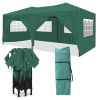 10 x 20 ft Heavy Duty Awning Canopy Pop Up Gazebo Marquee Party Wedding Event Tent with 6 Removable Sidewalls & Carry Bag