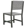 Acacia Wood And Rattan Outdoor Dining Table And Chairs For 6 People, Suitable For Courtyard,Patio, Balcony