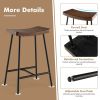 Table Benches Industrial Saddle Stool Bar Height Chair Bar Stool W/ Metal Frame